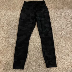 Black Camo Lululemon Wunder Under Train High Rise Contour Fit 25” Leggings